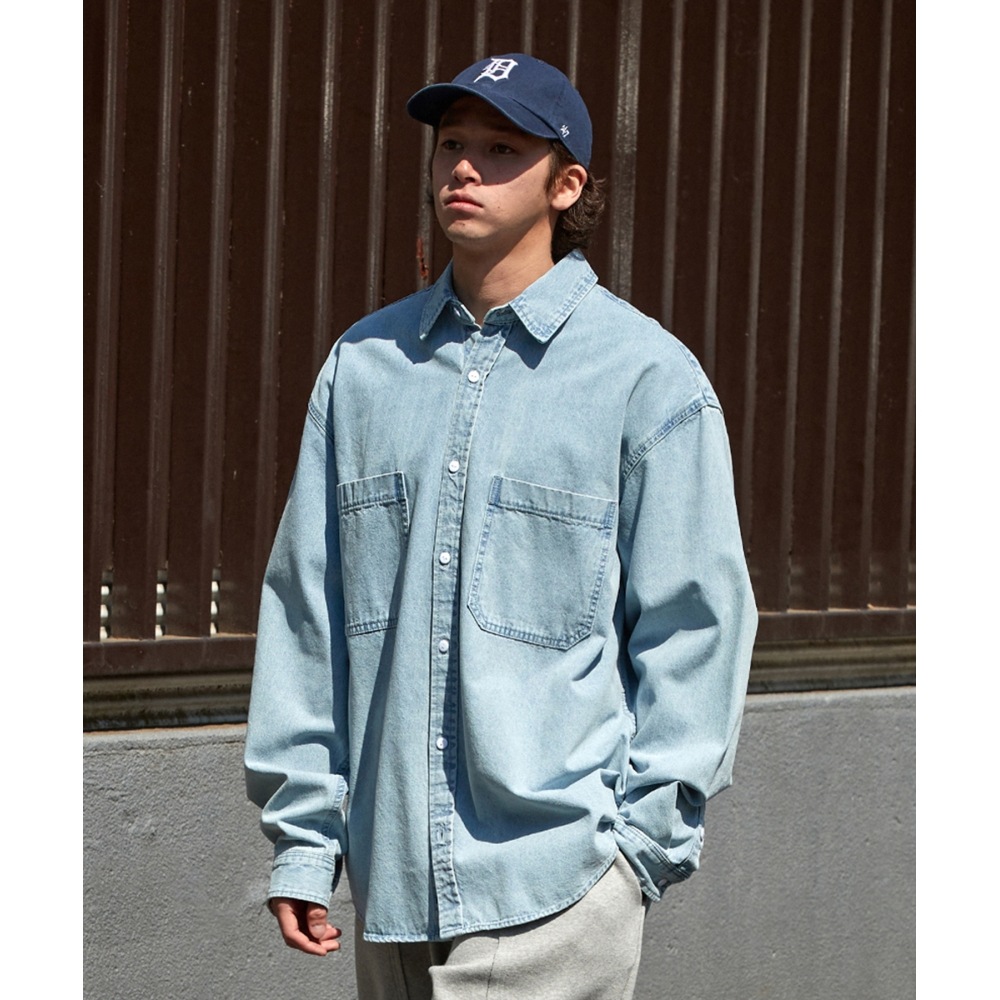 MINIMALPROJECT オーバーフィット ウォッシング デニムシャツ MLS219 [SKYBLUE]