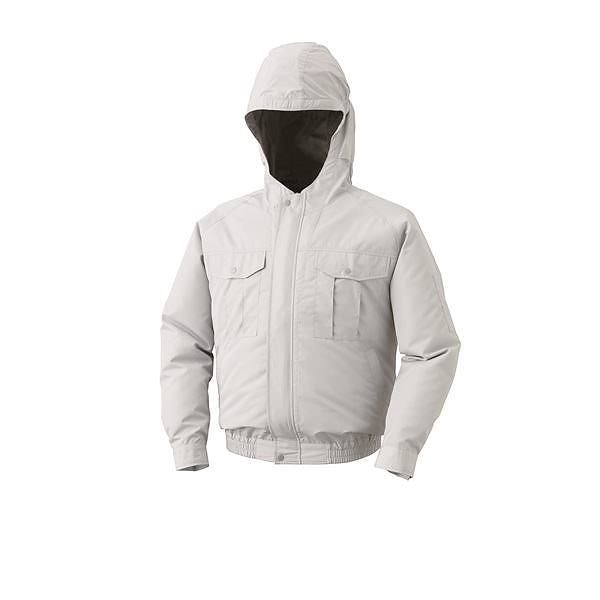空調服 フード付屋外作業用（チタン加工） リチウムバッテリーセット BPF-500NC06S4 シルバー 2L