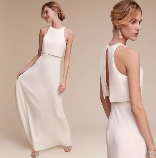 レディース ワンピース ロング 袖なし ノースリーブ ラウンドネック スリム 細身 Aライン バックスリット ハイウエスト 大人可愛い きれいめ シンプル カジュアル 上品 おしゃれ かっこいい