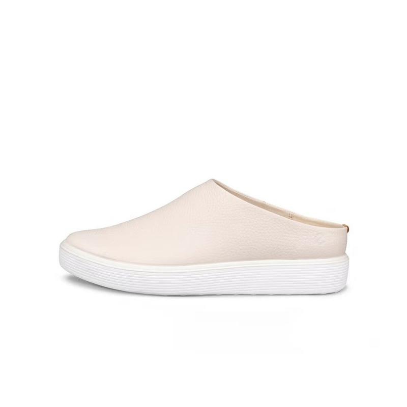 女性ミュールベージュスニーカーソフトコンフォートシューズ2025