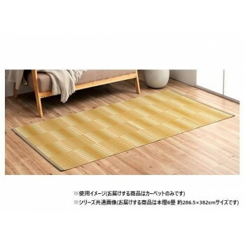 日本製 洗えるカーペット ベージュ 本間6畳 約286.5x382cm 1090580021902
