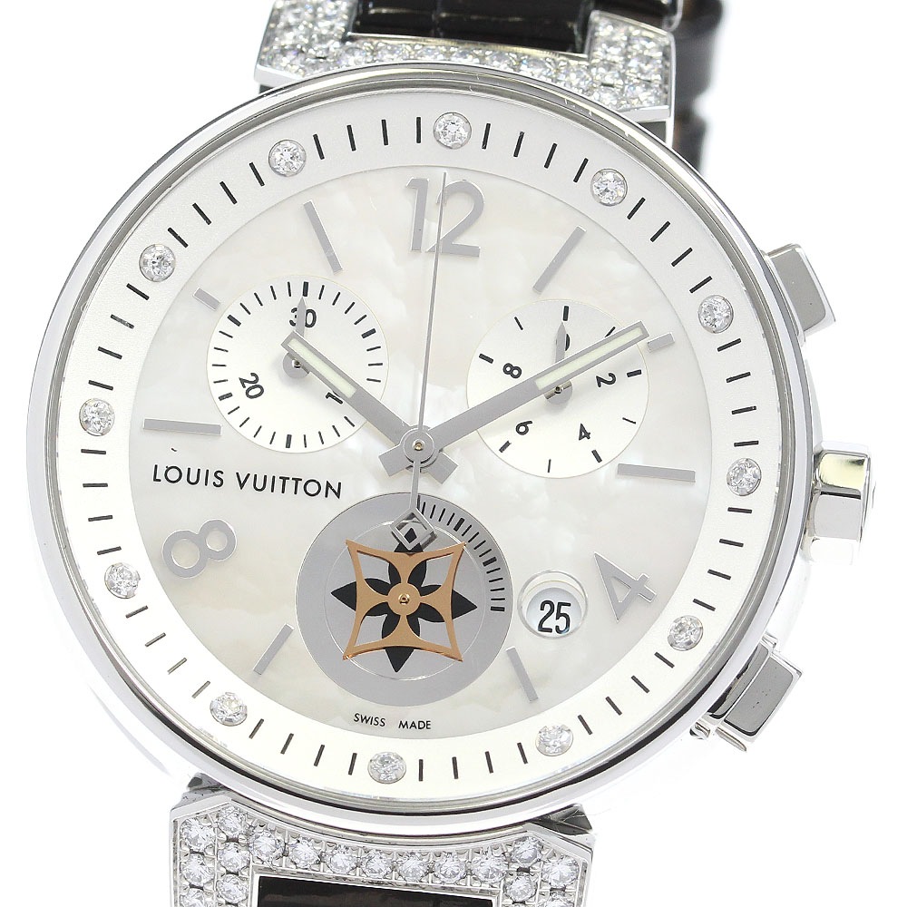 ルイ・ヴィトン LOUIS VUITTON Q8H00 タンブール ムーンスターMM ブロンシュ QZ ボーイズ 箱・保証書付き_839551【中古】