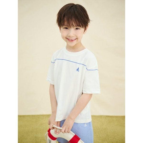 [BEANPOLE KIDS] 冷感ウーブン素材配色半袖Tシャツセット ホワイト (BI5442U101)
