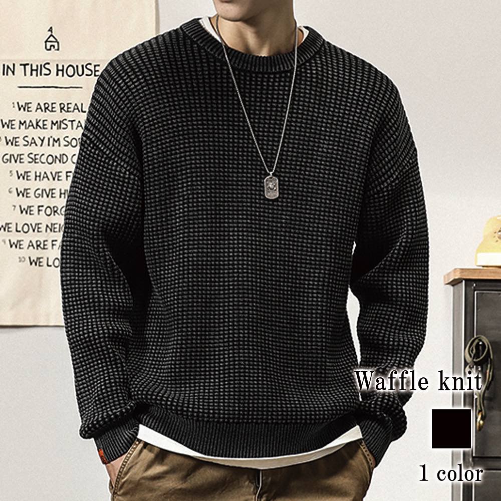 タイムセール SALE 在庫処分セール セーター メンズ ワッフルニット タートルネック 厚手 おしゃれ ビジネス フリース ゴルフ ブランド 冬 ハイネック シニア 白色 ニット ノルディック リブ
