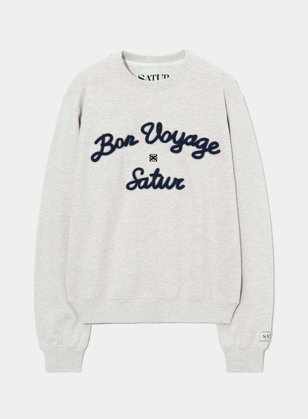 【SATUR】 SATUR LOGO VOYAGE SWEATSHIRTS : MELANGE GRAY