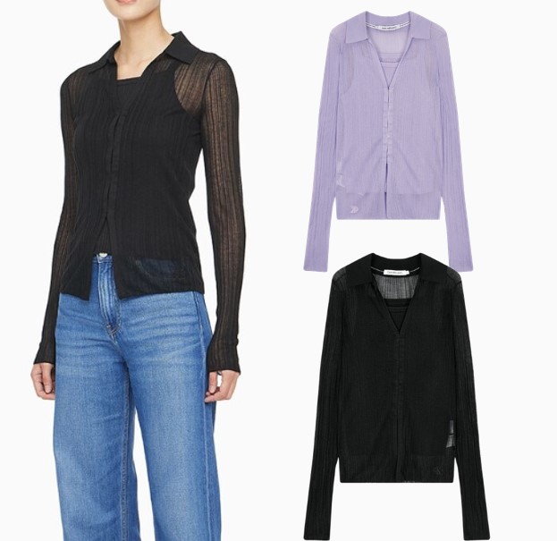 Womens 2-in-1 Polo Cardigan (J223903)