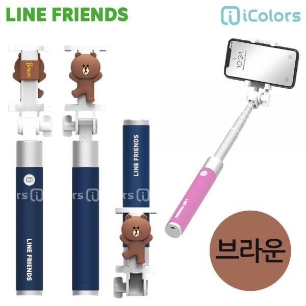 iColorsラインフレンズハメ撮り棒（ブラウン）