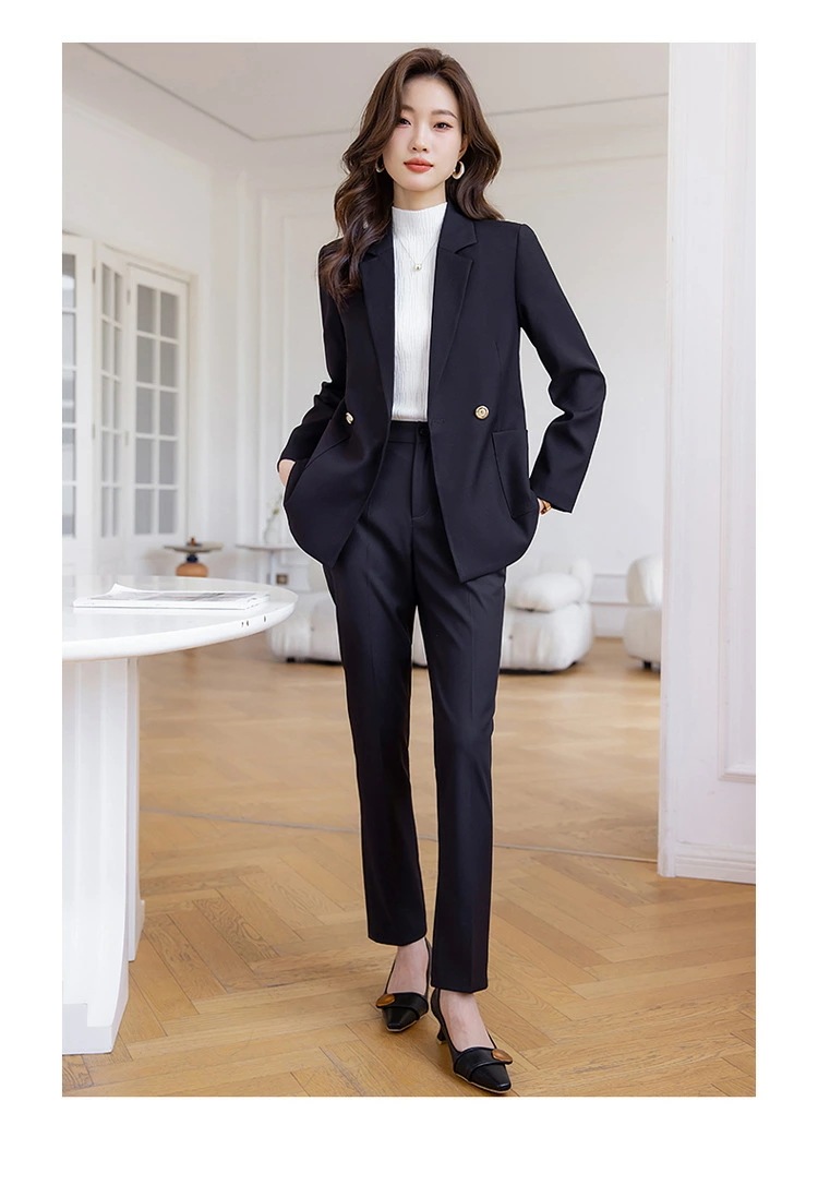 スーツ セットアップ レディース 春秋 ビジネス タイト フォーマル 高級 ブラック