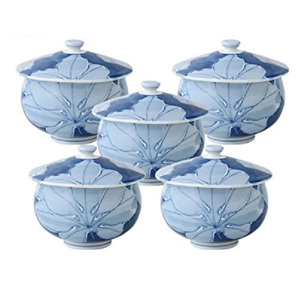 5個セット 蓋付煎茶 濃葉彩蓋付汲出(有田焼) [9×7.5cm] 和食器 料亭 旅館 飲食店 業務用