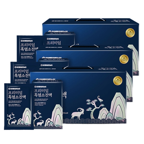 [韓国人気健康食品] プレミアム 黒ヤギ エキス 1箱 70ml 30包 計3箱 90包 構成