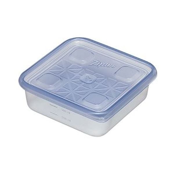 （まとめ）旭化成ホームプロダクツ業務用ジップロック コンテナー 正方形 700ml 1パック（10個）10セット
