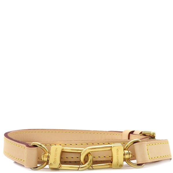 ルイヴィトン LOUIS VUITTON ショルダーストラップ ヌメ革 115cm ヌメ革 ベージュ ゴールド金具 レザー 【箱】【中古】