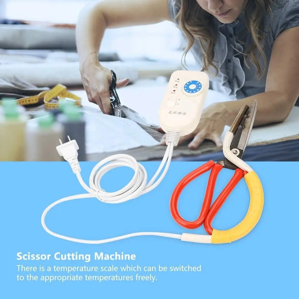 調整可能な電気ヒートはさみファブリックロープウェビング布切断手工芸品DIYツールセット温度用のサーマルカッター