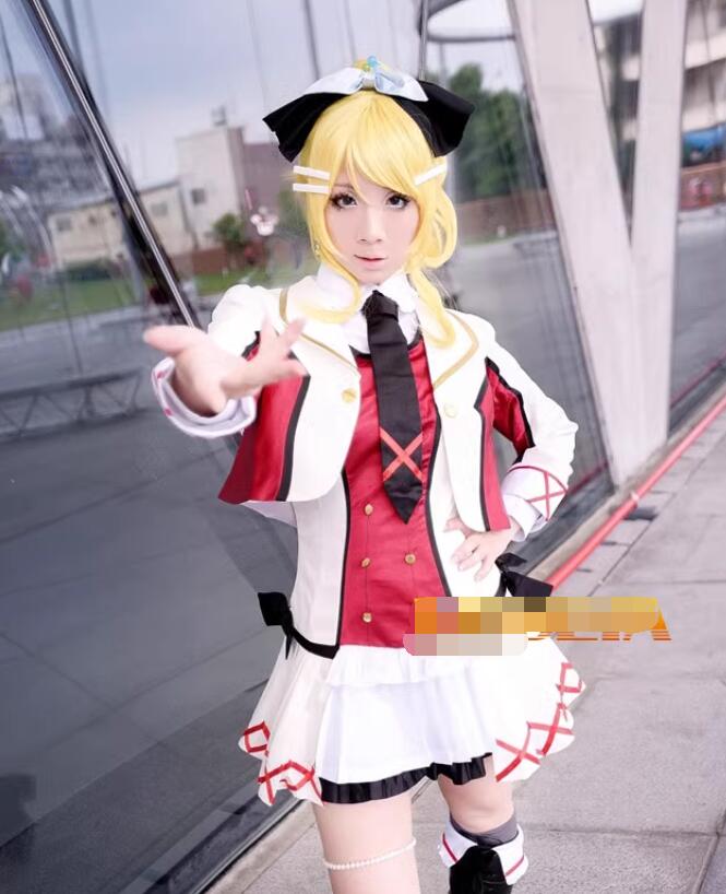（あやせ えり）love live絢瀬 絵里コスプレ衣装V舞台演出服 ハロウィン イベント 学園祭 クリスマス仮装サイ男女兼用(ウイッグ 道具 靴追加可)