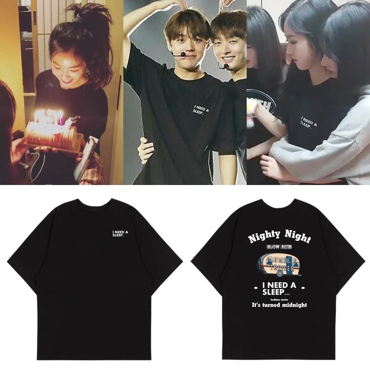 Redvelvet ペジュヒョン アイリーン パクジフン ファンウンビ 半袖シャツ プリント 男女兼用