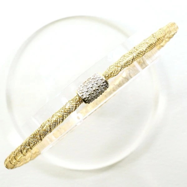 K18 18金 YGWG ブレスレット ジルコニア 中古