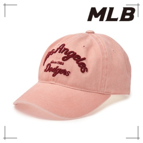MLB公式正規品 キャップ Varsity Lettering Pigment Unstruck Ball Cap LA (Mg. Pink)