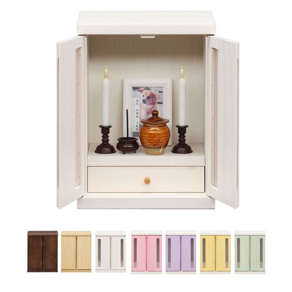 メモリアルボックス ピンク ペット仏壇 ペット仏具 家具調 ペット用