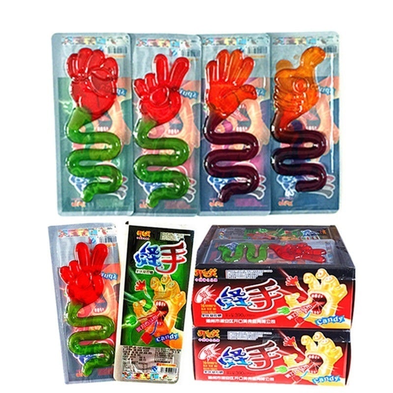 変な手キャンディ悪い手キャンディじゃんけんゴムキャンディ味のジェルグミ子供向けおやつキャンディ