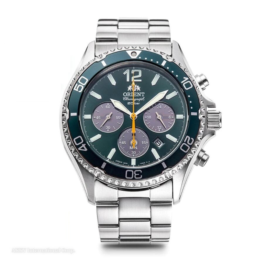 MAKO グリーン ソーラー クロノグラフ 日本製 メンズ RN-TX0204E 腕時計