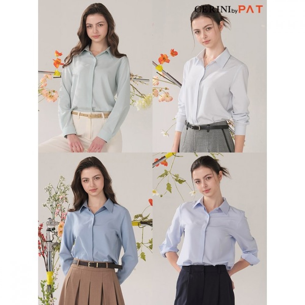 [セリニ・ビペット]女性用洗える撥水プレミアムブラウス 4点セット 25s