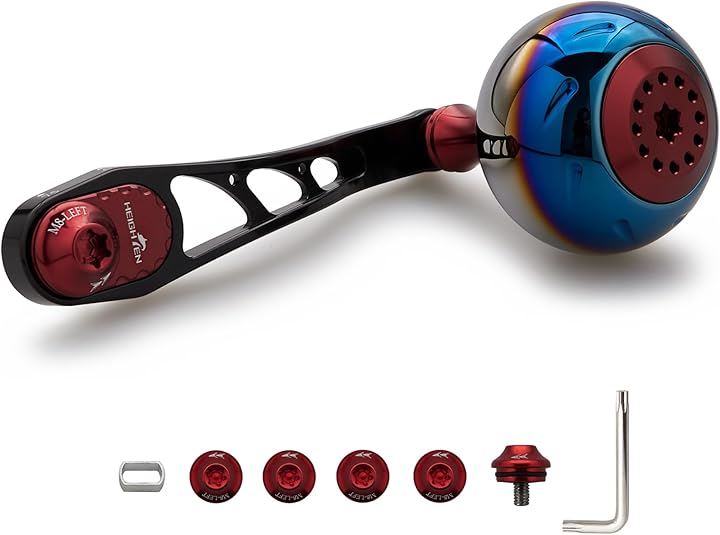 65/75mm リール ハンドル ハンドルノブ シマノ SHIMANO ダイワ DAIWA アブ Abu ベイトリール 通用 Aurora(65mm/75mmハンドル＆38mmノブ -)