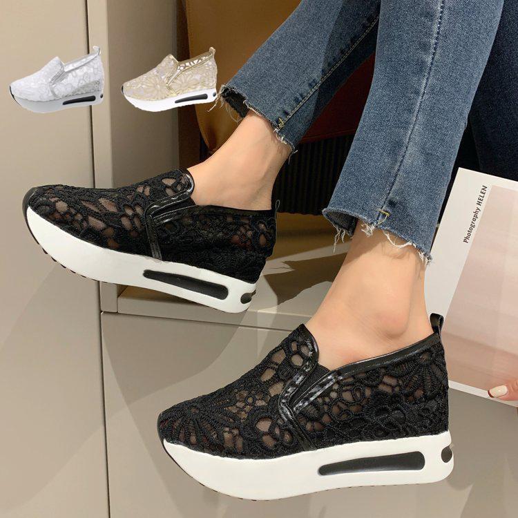 [特色のある商品]インヒール レディース スリッポン インソール スニーカー ぺたんこ靴 厚底スニーカー プラットフォーム ローファー カジュアル 疲れない きれいめ 可愛い