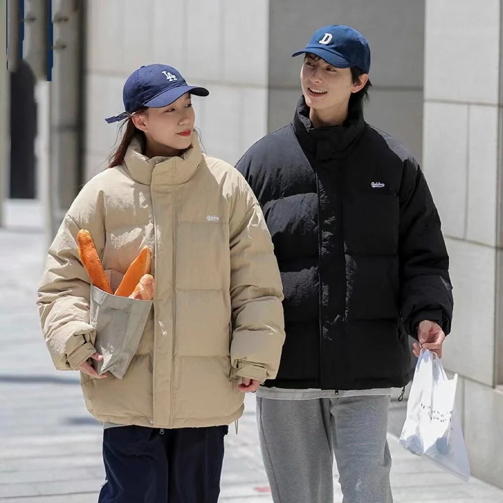 ダウンジャケットメンズファッションダウンジャケット日系綿入れの服.男性用ダウンジャケット防水生地の綿入れコートを厚くする男女兼用 タグ