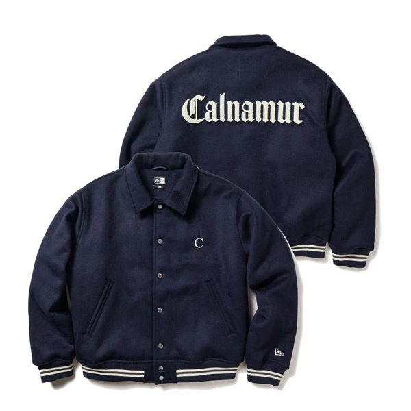 NEWERA ニューエラ メルトン ヴァーシティジャケット CALNAMUR カルナムール ネイビー トップス レディース 女性 アウター 防寒 M L XL LL 2L