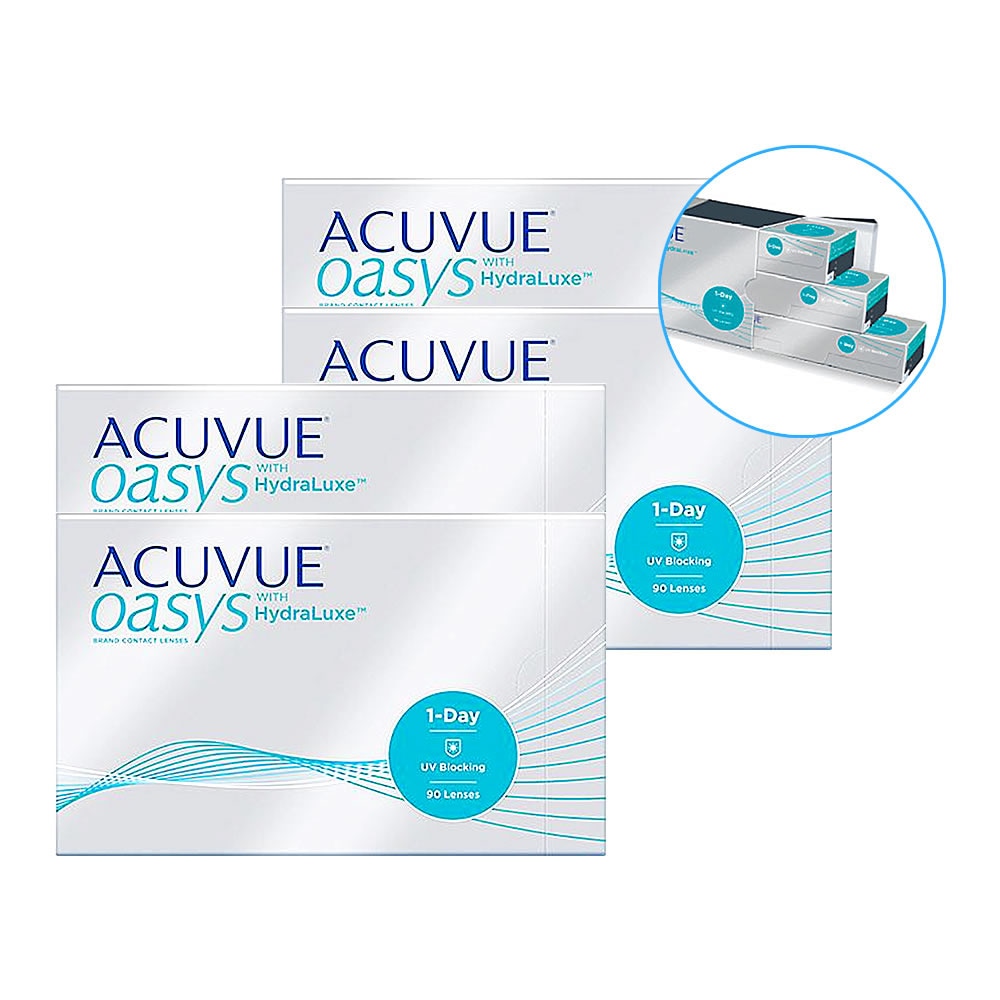 処方箋不要 ワンデーアキュビューオアシス 90枚 (4箱)