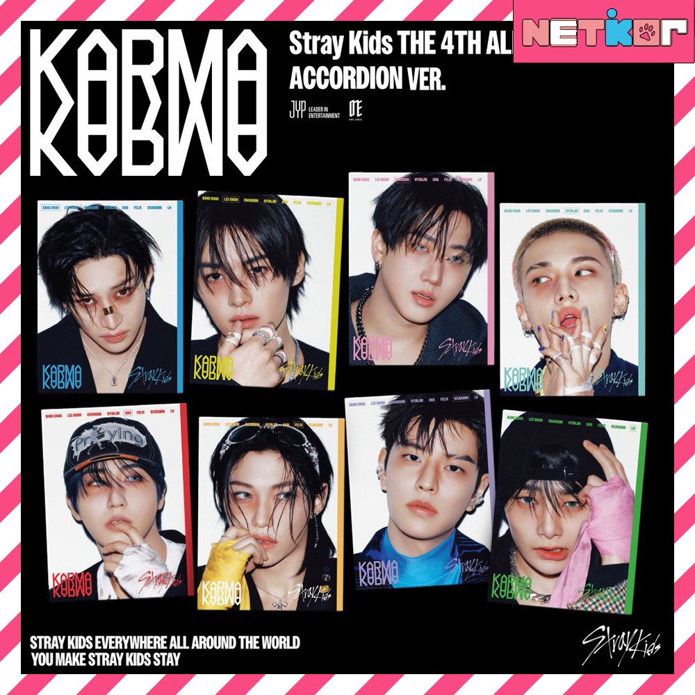 【MUSICKOREA特典2倍】 ACCORDION Ver. 8種セット Stray Kids 正規4集アルバム KARMA 韓国チャート反映 スキズ SKZ STRAYKIDS