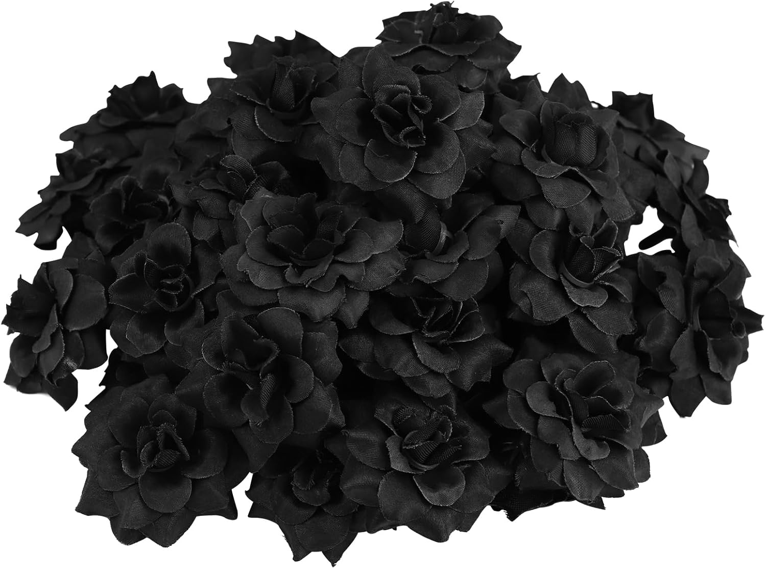 黒薔薇の造花ヘッド 直径4.5cm 50個入り DIY装飾用