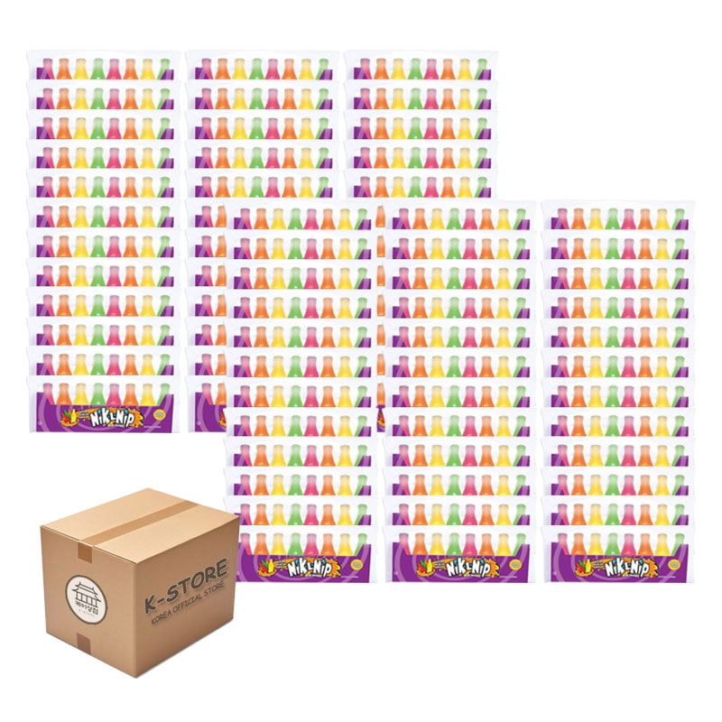 [卸販売] ニックルニップ ワックスボトルキャンディ ８個入 / 1BOX (12個 x 6) 大容量