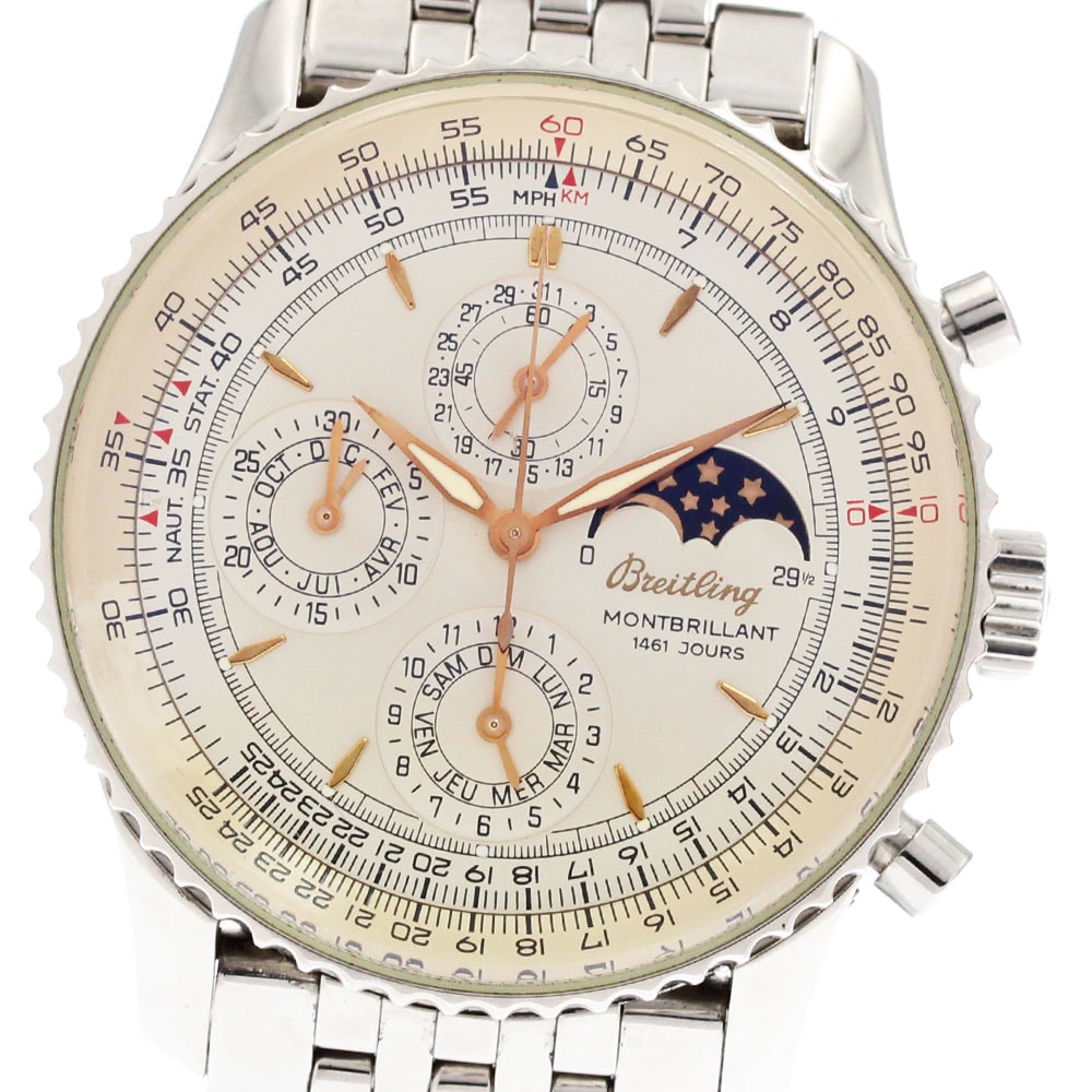 ブライトリング BREITLING A19030 モンブリラン1461 クロノグラフ 自動巻き メンズ 良品 _883561【中古】