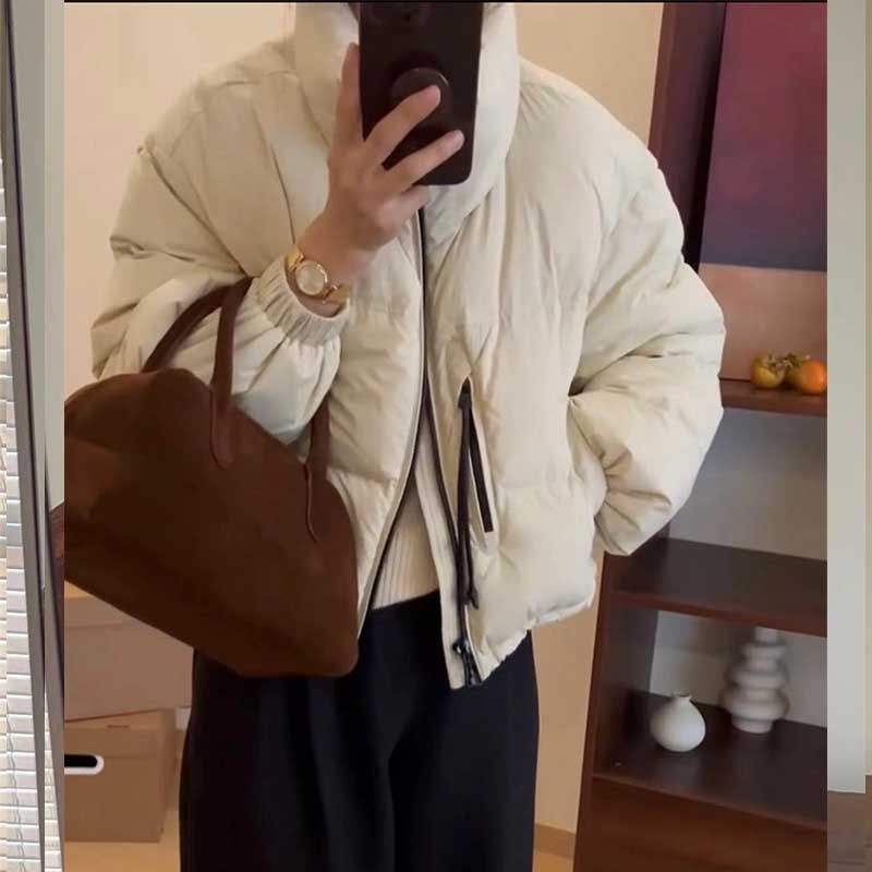 2026 新作 ゆったり 厚手 スタンドカラー 小さいサイズ パンクロック アウター 防寒