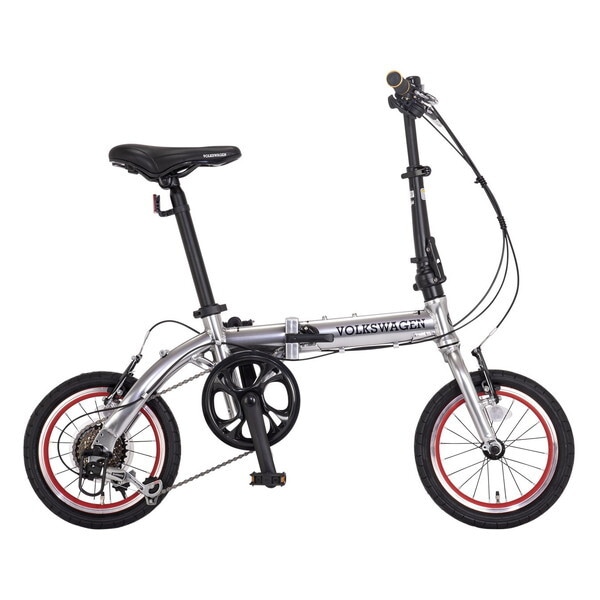 フォルクスワーゲン 折りたたみ自転車 14インチ VW-FD146AL ガンメタ 67372 6段変速 メーカー直送