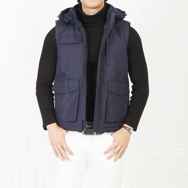 メンズフード付きウェロン機能性軽量パディング登山ゴルフアウトドア冬パディングベストHA350