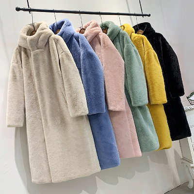 【新品入荷】ボアパーカー レデ コート AWアウター秋冬 韓国風ファッションエコファー モコモココート ふわふわ 品質良い