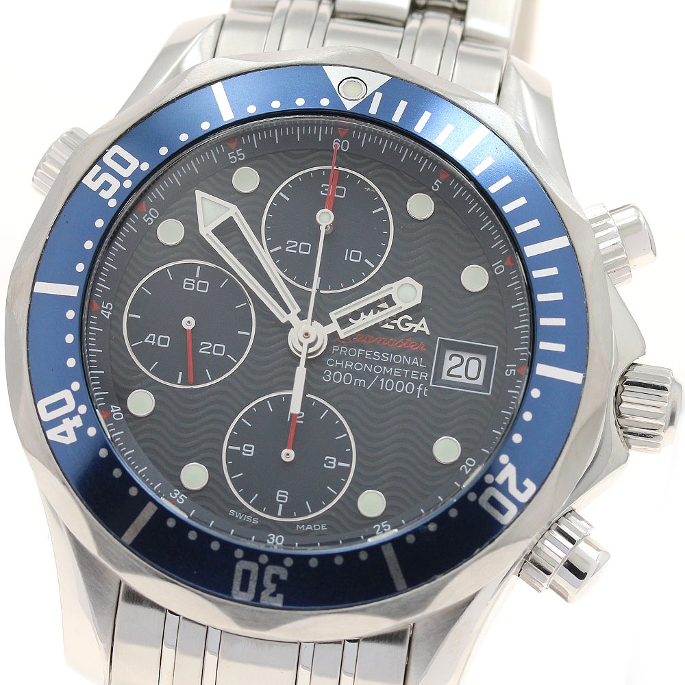 オメガ OMEGA 2225.80 シーマスター300 デイト クロノグラフ 自動巻き メンズ 良品 _901427【中古】