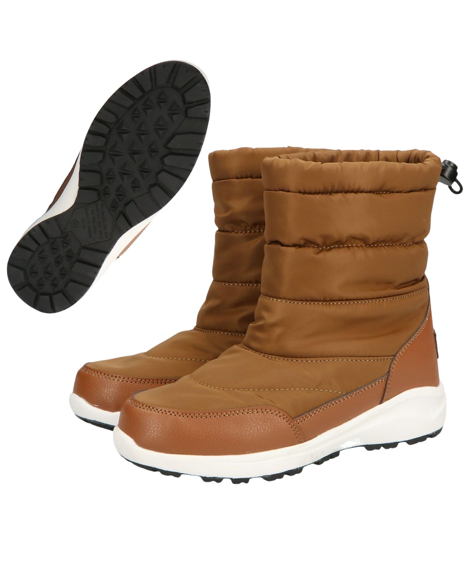 [オリエンタルトラフィック] 防寒 撥水 暖かい 軽い スノーブーツ 防水 雪 雨 レイン レディース ボア 軽量 ブーツ 大きいサイズ 小さいサイズ OT3401 CAMEL(21AW) 23.0~