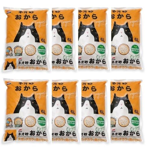 ネオ・ルーライフ ネオ砂 おから オーガニック 猫砂 6L 8袋セット (ケース販売)