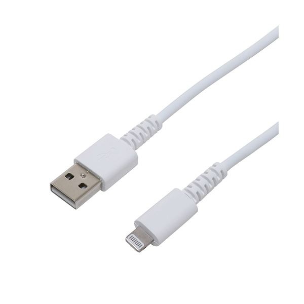 (5個セット) MCO 柔らか超高耐久ライトニングケーブル ホワイト 0.5m SLC-YS05／WHX5