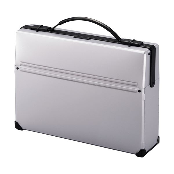 （まとめ）リヒトラブ ダレスバッグ A4 収納幅80mm シルバー A-662-26 1個 (×3セット)