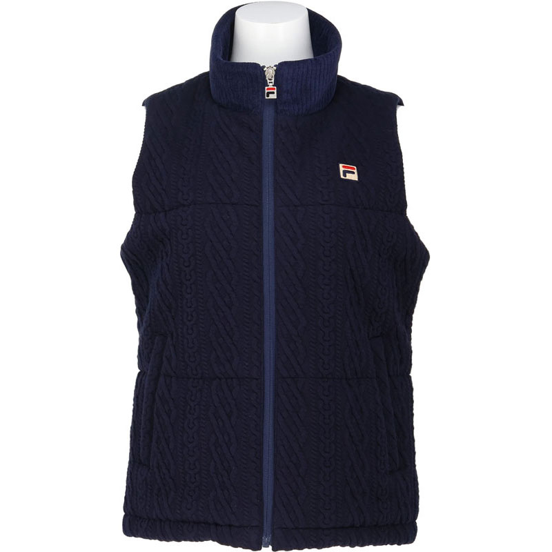 FILA フィラ　フェイクはファー　フード付きベスト　テニス FILA フィラ フェイクはファー フード付きベスト テニス