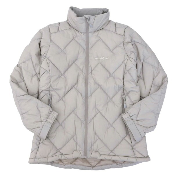 モンベル パーマフロスト ライトダウンジャケット レディース Sサイズ ナイロン ライトグレー RS1101627OPGY mont-bell