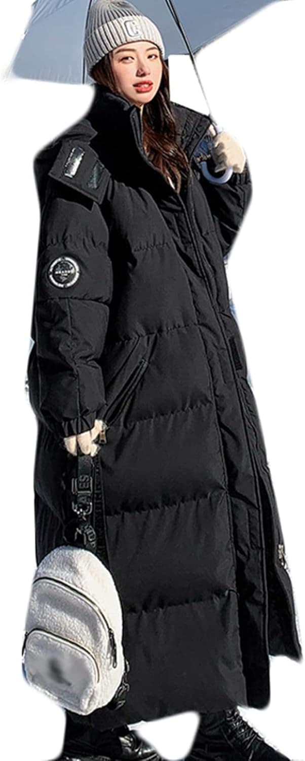 ダウンコート レディース ロング 足首 アウター 中綿 カーゴ ダウンジャケット ベンチコート 軽量 フード付き スタンドカラー 冬アウター 無地 防寒 大きいサイズ 秋冬 体型カバー スキ