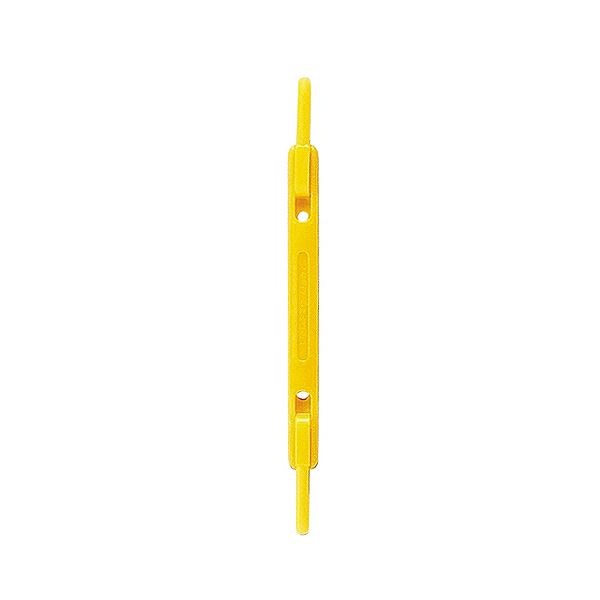 (まとめ) リヒトラブ ルーパーファスナー 足間隔80mm 約150枚収容 2穴 黄 F-1-5 1パック(5本) (×100セット)