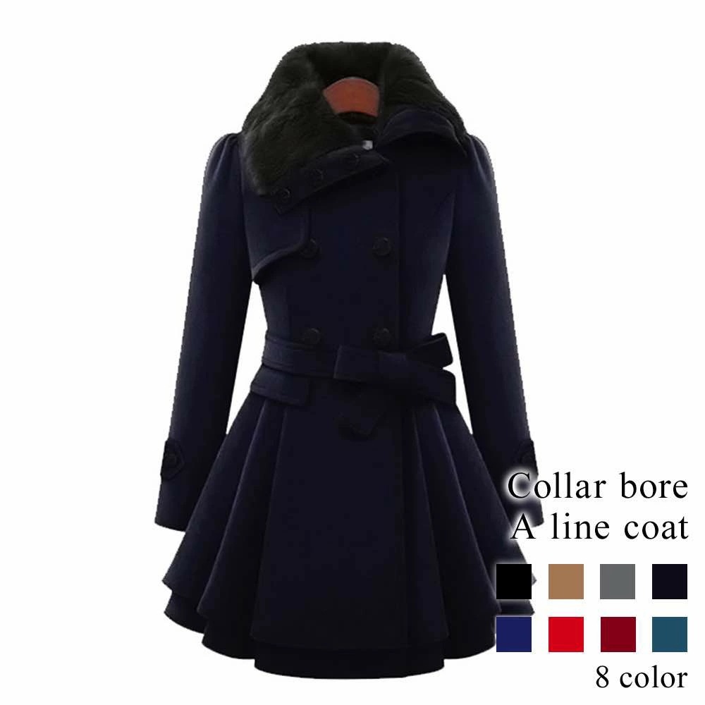 チェスターコート レディース 襟ボアAラインコート キャメル トレンチコート 細身 ロング ステンカラーコート ショート丈 コート 着こなし 秋 ロングコート 軽い 暖かい 人気 大きいサイズ 服 4