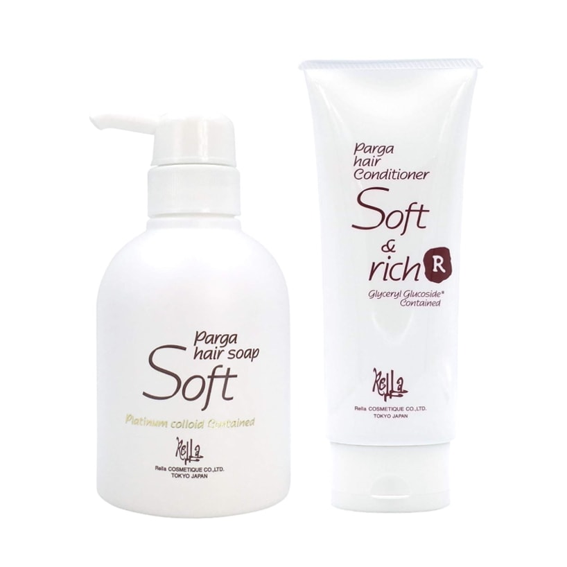 パルガ 【2点セット】アミノ酸シャンプー　ヘアソープ ソフト 250ml ボトル　＆　ヘアケア トリートメント　ソフト&リッチ 210g　(男女兼用)　美容室専売品/正規品