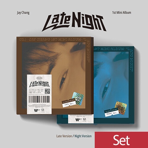 [SET]ジェイチャン - ミニ1集Late Night [バージョン2種SET] - 各アルバムごとにアウトボックスパッケージ+フォトブック+フォトカード(ランダム2種)+アースポスター(1種)